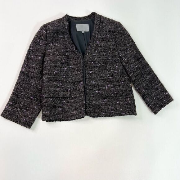 Classiques Entier Jacket Wool Alpaca Blazer Womens Medium Boucle Tweed Preppy - Picture 1 of 11